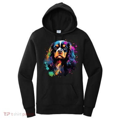 Cute Painted Cavalier King Charles Spaniel Women's Hoodie