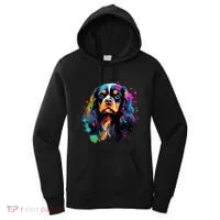 Cute Painted Cavalier King Charles Spaniel Women's Hoodie thumb 0