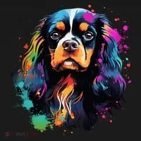 Cute Painted Cavalier King Charles Spaniel Women's Hoodie thumb 2