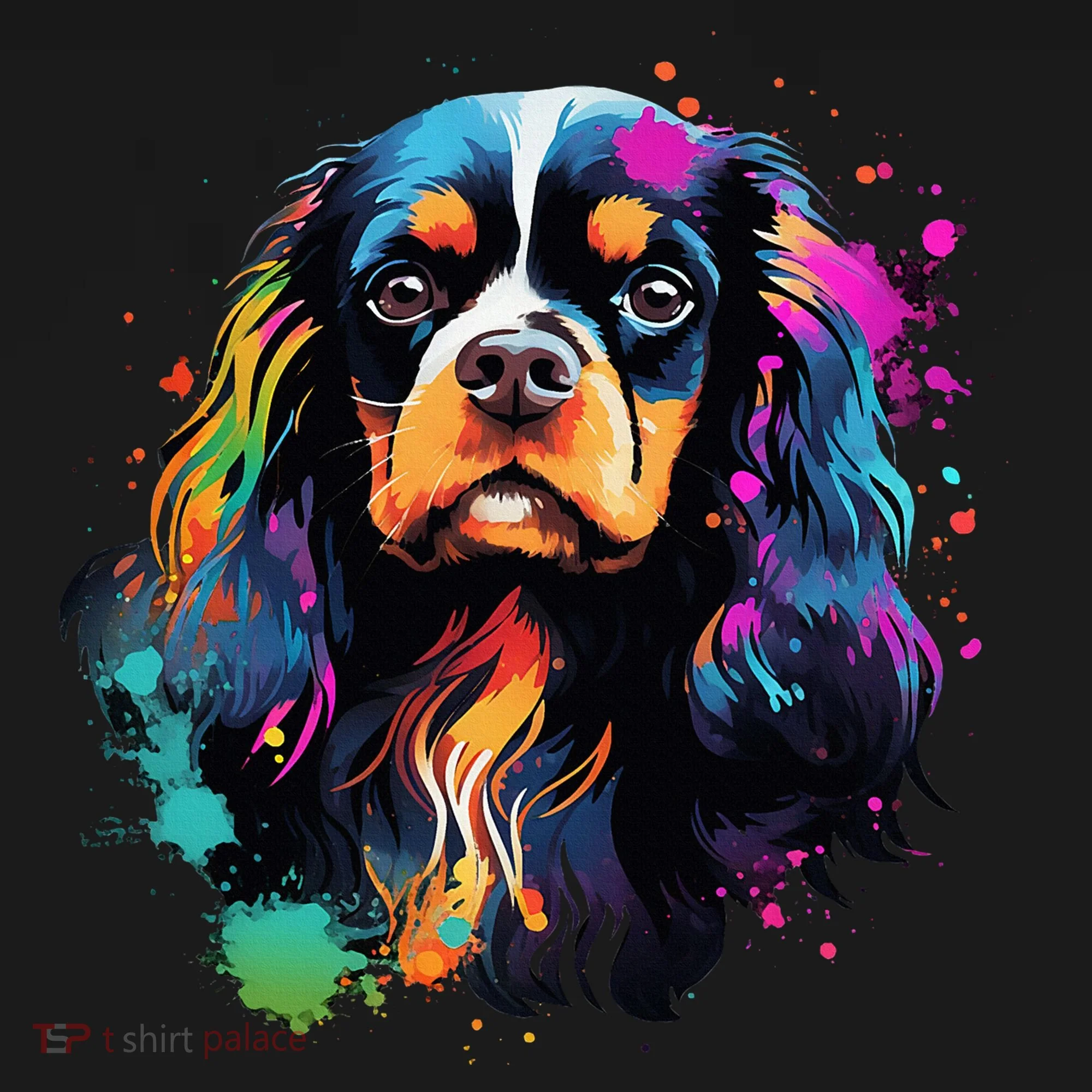 Cute Painted Cavalier King Charles Spaniel Women's Hoodie