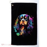 Cute Painted Cavalier King Charles Spaniel Golf Towel thumb 0