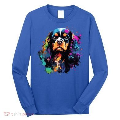 Cute Painted Cavalier King Charles Spaniel Long Sleeve Shirt
