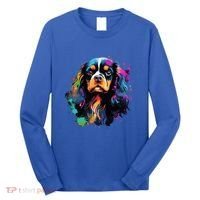 Cute Painted Cavalier King Charles Spaniel Long Sleeve Shirt thumb 0