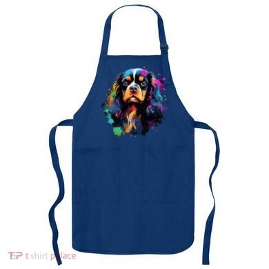 Cute Painted Cavalier King Charles Spaniel Apron