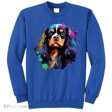 Cute Painted Cavalier King Charles Spaniel Sweatshirt