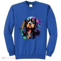 Cute Painted Cavalier King Charles Spaniel Sweatshirt thumb 0