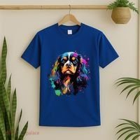 Cute Painted Cavalier King Charles Spaniel T-Shirt thumb 2