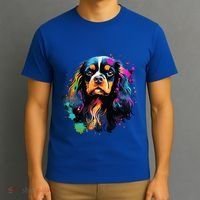 Cute Painted Cavalier King Charles Spaniel T-Shirt thumb 3