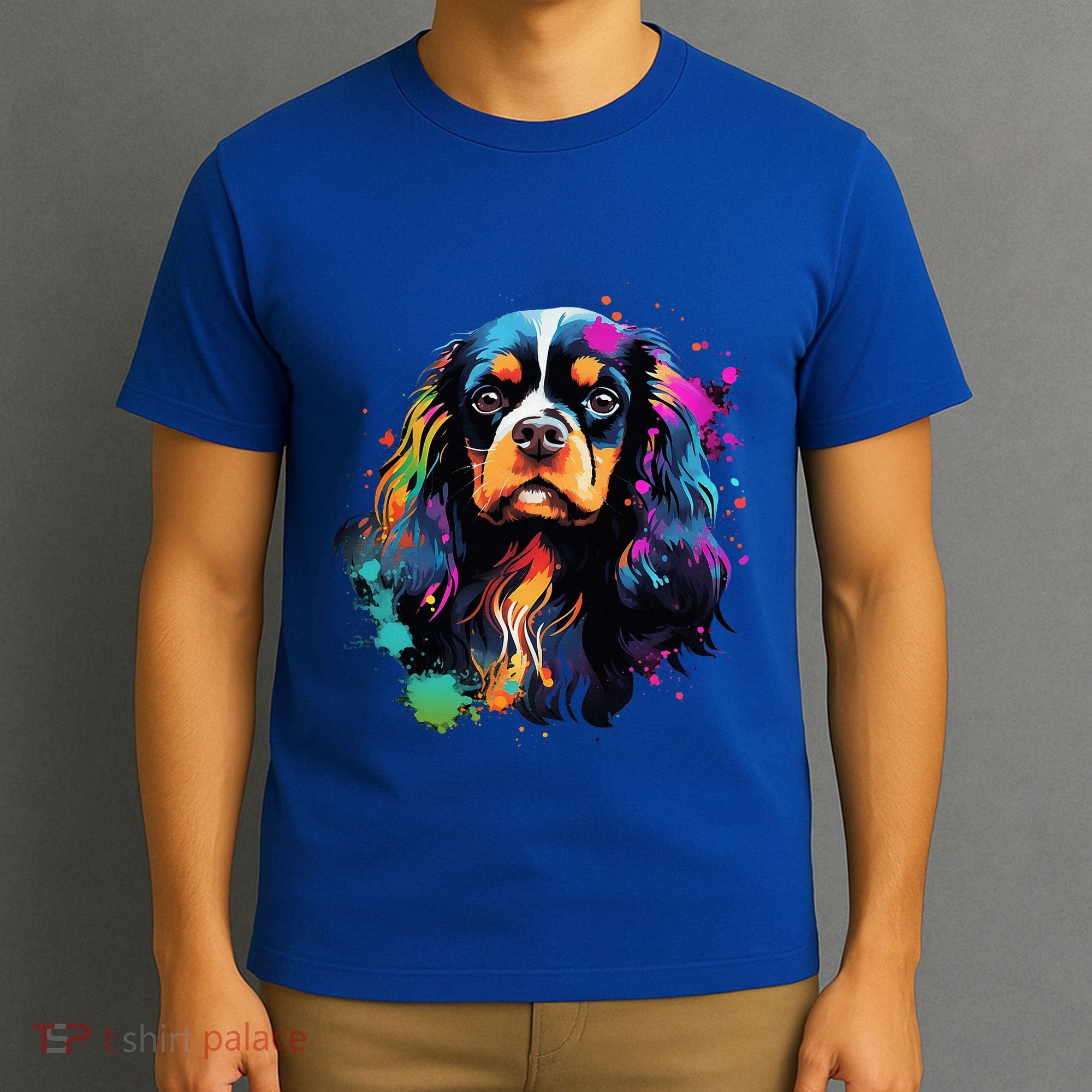 Cute Painted Cavalier King Charles Spaniel T-Shirt