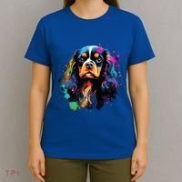 Cute Painted Cavalier King Charles Spaniel T-Shirt thumb 4