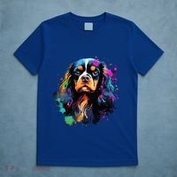 Cute Painted Cavalier King Charles Spaniel T-Shirt thumb 5