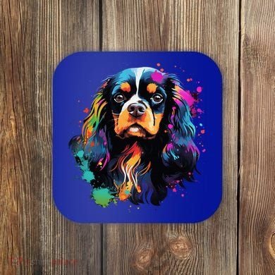 Cute Painted Cavalier King Charles Spaniel Coaster