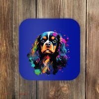 Cute Painted Cavalier King Charles Spaniel Coaster thumb 0