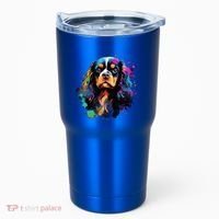 Cute Painted Cavalier King Charles Spaniel Tumbler thumb 0