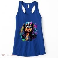 Cute Painted Cavalier King Charles Spaniel Women's Tank Top thumb 0