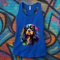 Cute Painted Cavalier King Charles Spaniel Women's Tank Top thumb 3