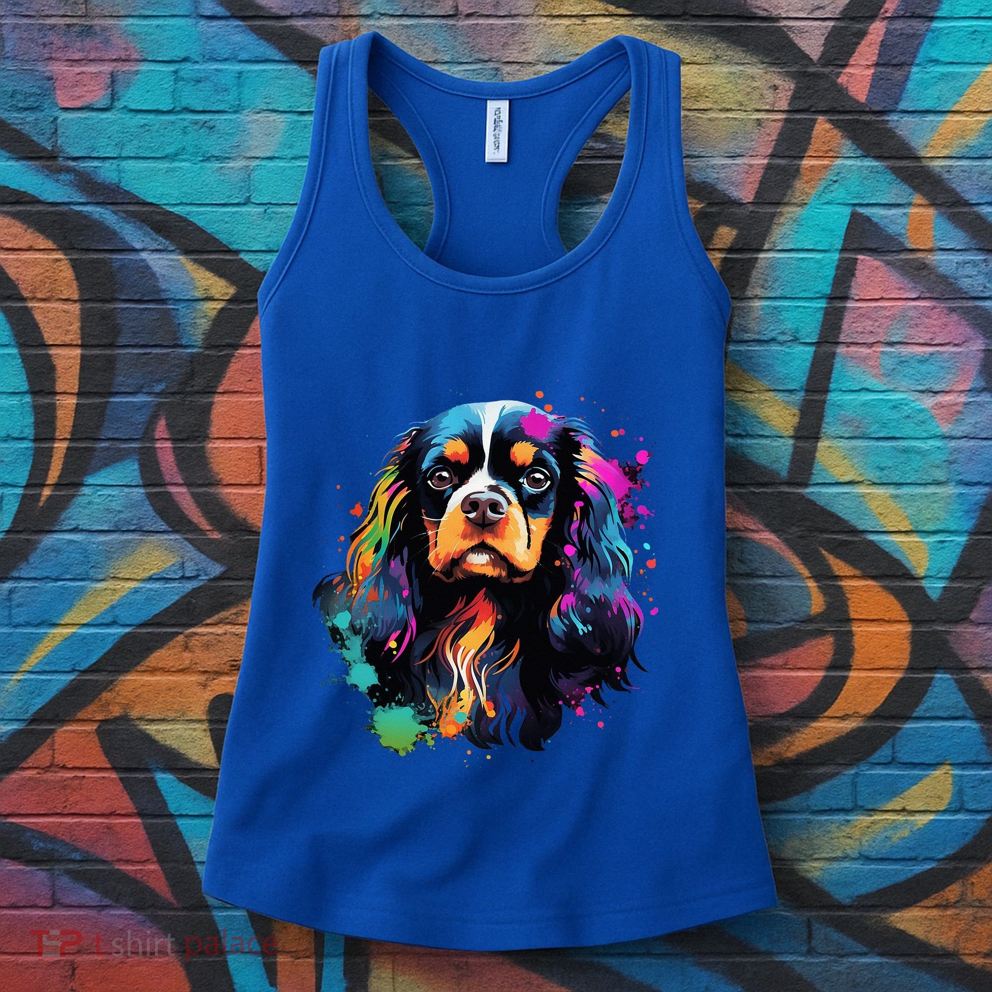 Cute Painted Cavalier King Charles Spaniel Women's Tank Top