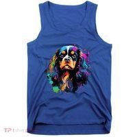Cute Painted Cavalier King Charles Spaniel Tank Top thumb 0