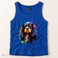 Cute Painted Cavalier King Charles Spaniel Tank Top thumb 2