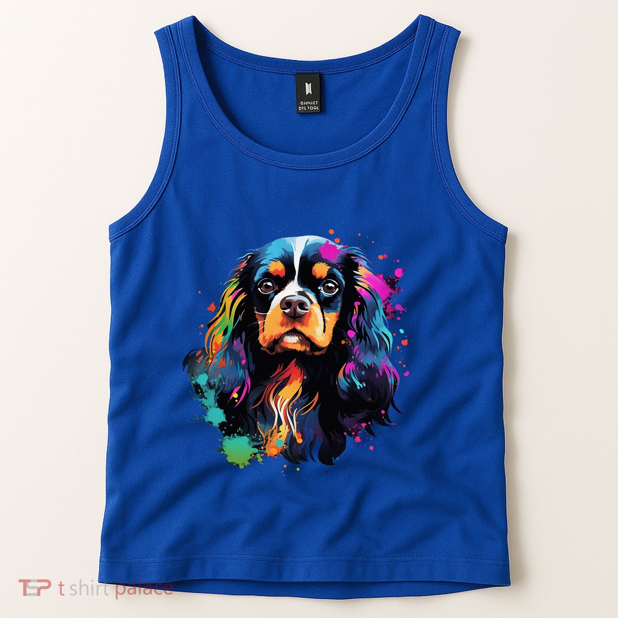 Cute Painted Cavalier King Charles Spaniel Tank Top