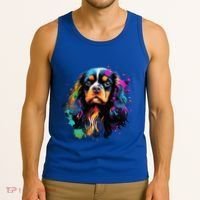 Cute Painted Cavalier King Charles Spaniel Tank Top thumb 3