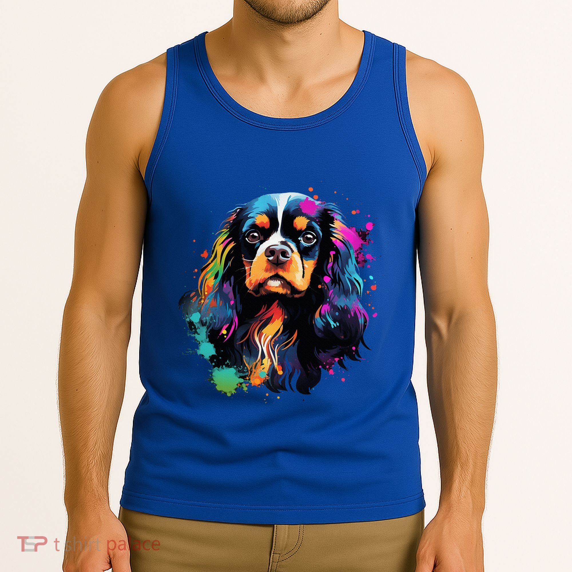 Cute Painted Cavalier King Charles Spaniel Tank Top