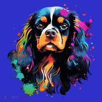 Cute Painted Cavalier King Charles Spaniel Toddler T-Shirt thumb 4