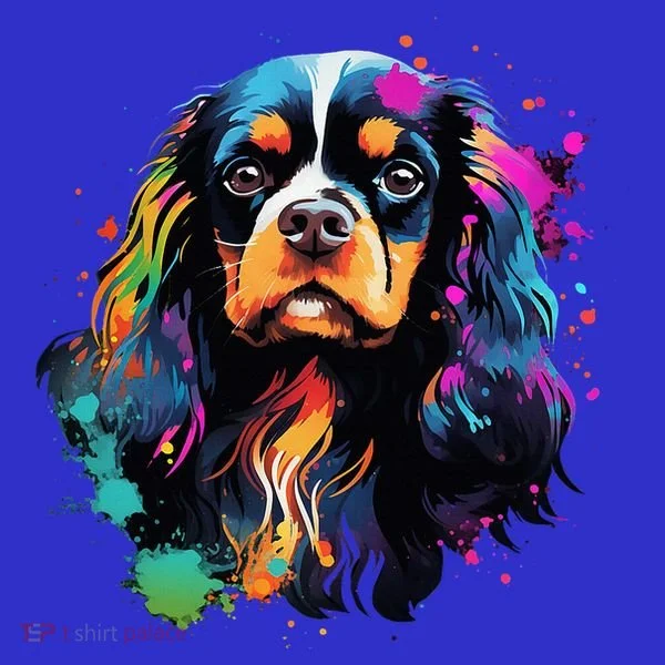 Cute Painted Cavalier King Charles Spaniel Women's Long Sleeve Shirt