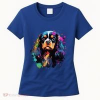 Cute Painted Cavalier King Charles Spaniel Women's T-Shirt thumb 0