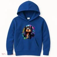 Cute Painted Cavalier King Charles Spaniel Kids Hoodie thumb 0