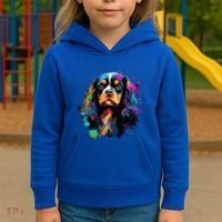 Cute Painted Cavalier King Charles Spaniel Kids Hoodie thumb 3