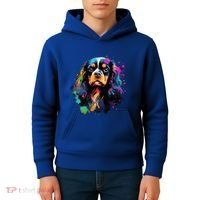 Cute Painted Cavalier King Charles Spaniel Kids Hoodie thumb 4