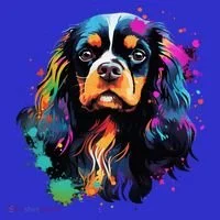 Cute Painted Cavalier King Charles Spaniel Kids Long Sleeve Shirt thumb 2