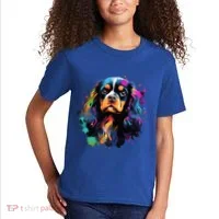 Cute Painted Cavalier King Charles Spaniel Kids T-Shirt thumb 2