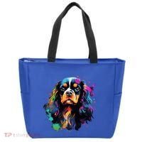 Cute Painted Cavalier King Charles Spaniel Tote Bag thumb 0