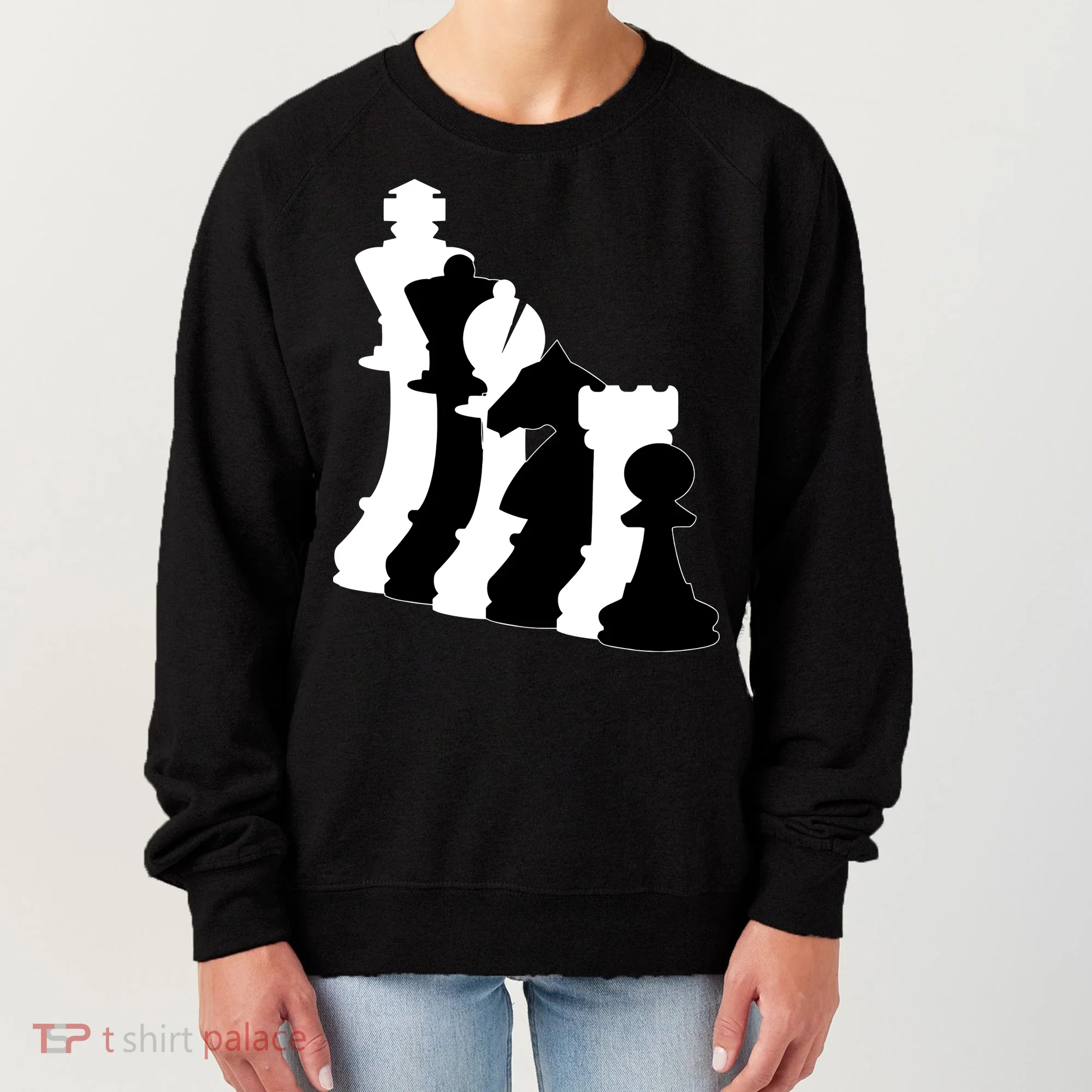 Chess Pieces, Chess Lover, Titled Chess Player, Chess Master Women's Sweatshirt