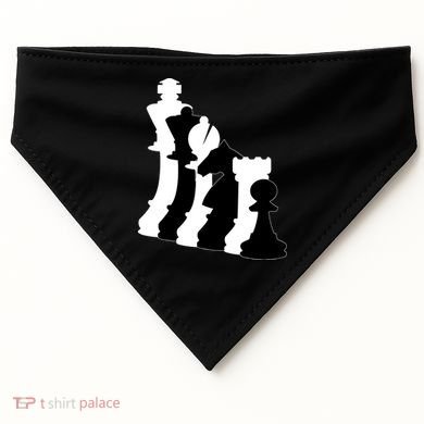 Chess Pieces, Chess Lover, Titled Chess Player, Chess Master USA-Made Doggie Bandana