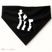 Chess Pieces, Chess Lover, Titled Chess Player, Chess Master USA-Made Doggie Bandana thumb 0
