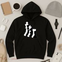 Chess Pieces, Chess Lover, Titled Chess Player, Chess Master Hoodie thumb 3