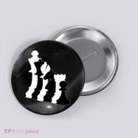 Chess Pieces, Chess Lover, Titled Chess Player, Chess Master Button thumb 0
