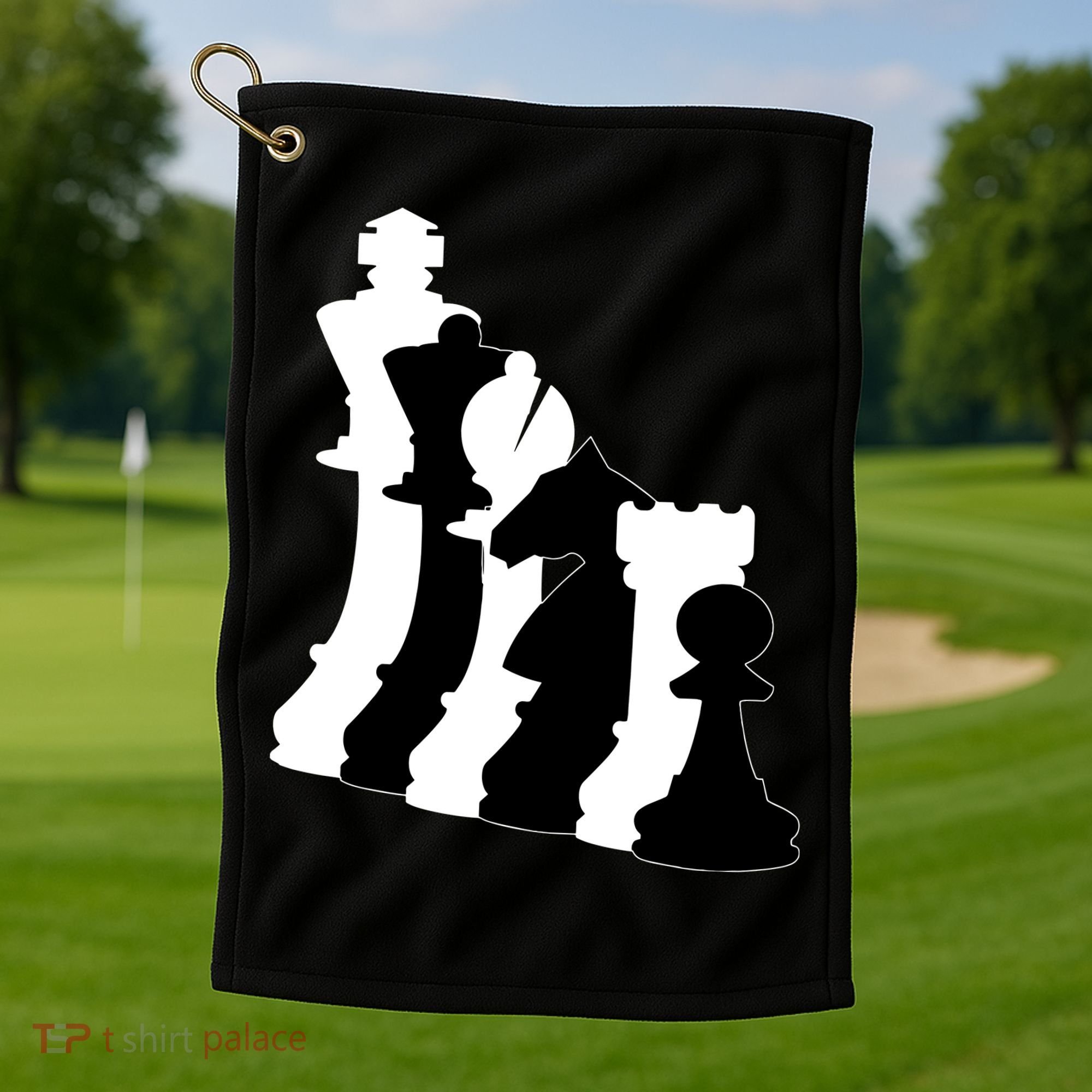Chess Pieces, Chess Lover, Titled Chess Player, Chess Master Golf Towel