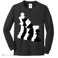 Chess Pieces, Chess Lover, Titled Chess Player, Chess Master Kids Long Sleeve Shirt thumb 0