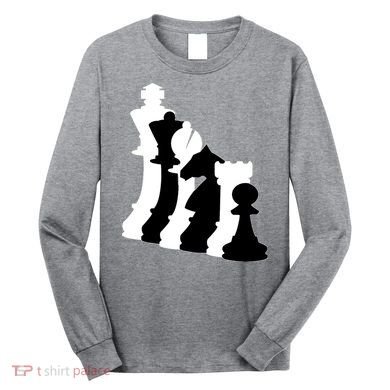 Chess Pieces, Chess Lover, Titled Chess Player, Chess Master Long Sleeve Shirt
