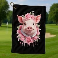 Cute Pig Golf Towel thumb 1