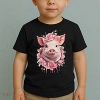 Cute Pig Toddler T-Shirt thumb 2