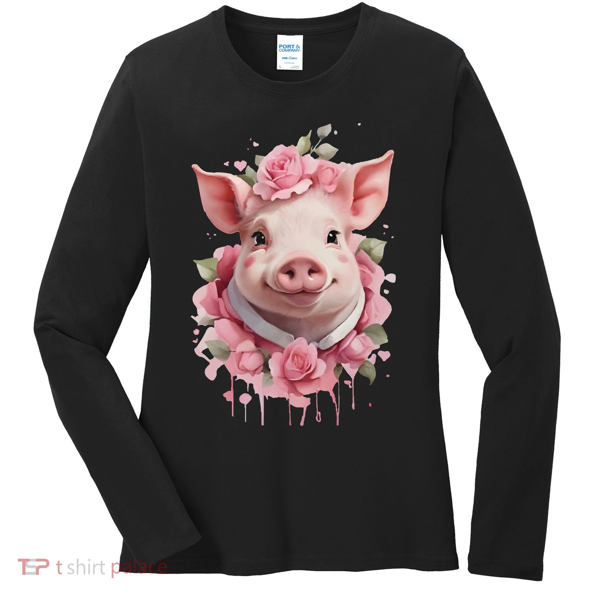 Cute Pig Women's Long Sleeve Shirt