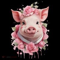 Cute Pig Women's T-Shirt thumb 6