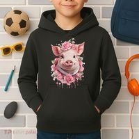 Cute Pig Kids Hoodie thumb 2