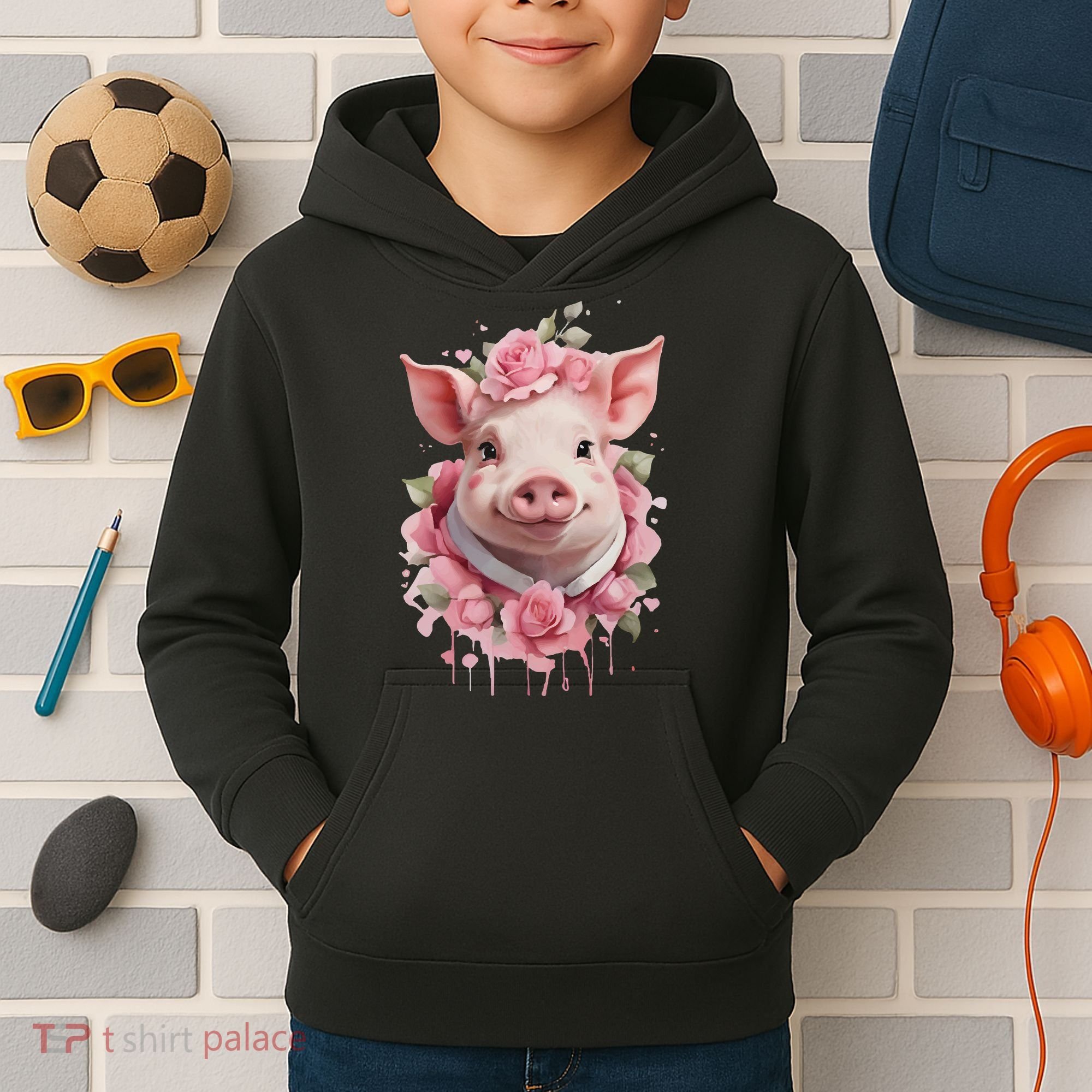 Cute Pig Kids Hoodie