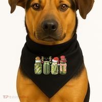 Christmas Pickle Canning Season Pickle Lovers USA-Made Doggie Bandana thumb 1